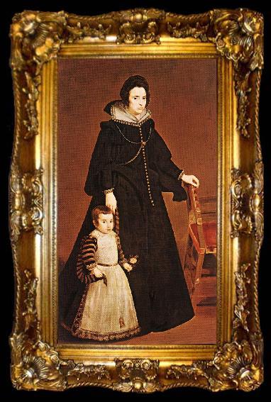 framed  VELAZQUEZ, Diego Rodriguez de Silva y Doua Antonia de Ipeuarrieta y Galds and her Son Luis wr, ta009-2